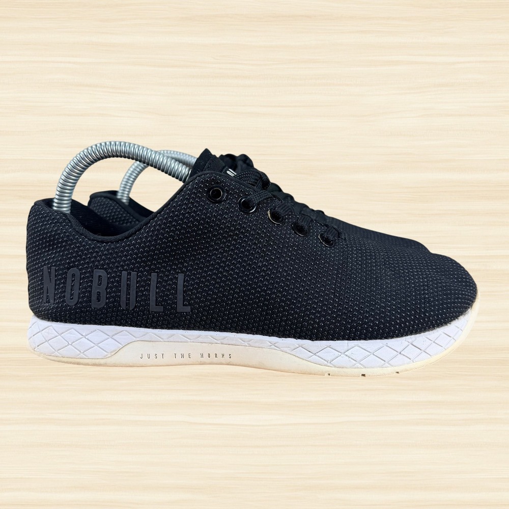 NOBULL SuperFabric Trainers Black Cross Training Gym Weightlifting Shoes W8.5 M7